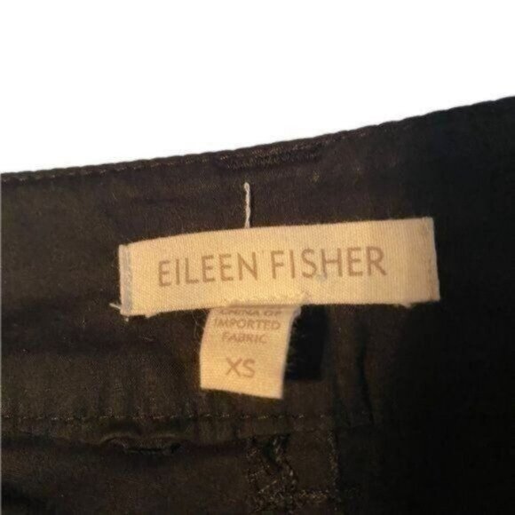Eileen Fisher Women Cotton Cropped Pants X-Small Capris Beachy Zippers Classy - Picture 6 of 8